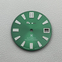 Cadran de plongée en acier inoxydable de 28,5 mm pour mouvements NH35/NH36, vert luminescent, étanche et durable, pièce de montre
