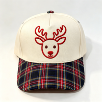 Gorras de Navidad Personalizadas a la Moda, las Favoritas de Santa Claus, de 5 Paneles, de Dos Tonos, Estructuradas, con Cierre a Presión, para Navidad