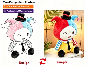 Peluche Clown Colorée Adorable avec Logo Personnalisé, Jouet Doux en Peluche Clown, Cadeaux pour Enfants, Fête, Décoration Maison - Product Image 1