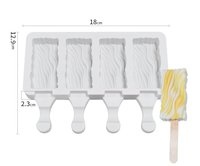 Moule en silicone à 4 trous pour sorbetière à glace à la glace pour les outils de crème glacée faits maison