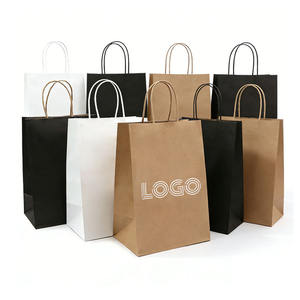 Bolsas de Papel Kraft Marrón Desechables Impresas con Logo Personalizado para Comida para Llevar, Empaque de Regalo y Compras con Su Propio Logo - Product Image 4