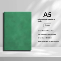 Carnet personnalisé en gros avec couverture en cuir PU épais de haute qualité, 100 feuilles, format A5, idéal pour les affaires