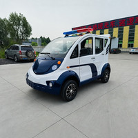Véhicule de patrouille électrique 4 places de haute qualité, coque entièrement métallique, autonomie de 90 km, certifié CE, idéal pour les parkings