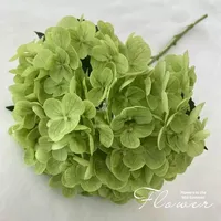 176 potong anggun Hydrangea Set bunga buatan tangan High-End merasa realistis bunga palsu untuk ruang tamu