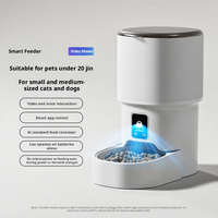 Distributeur automatique intelligent pour animaux de compagnie, grande capacité de 4 L, distributeur interactif pour chats contrôlé par smartphone via Wi-Fi