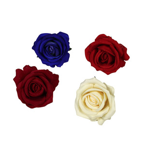 Cabeza de Flor Artificial de Seda de Terciopelo Rosa, Flor Artificial para Sombrero, Tocado, Caja de Regalo, Decoración para Bodas y Hogar, Fabricación de Corsages y Abanicos - Product Image 5