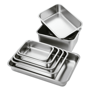 Bandeja cuadrada moderna de acero inoxidable 304/201 de 70*50, bandeja profunda de Metal para el hogar, <span class=keywords><strong>Hotel</strong></span> y restaurante, Buffet para caja de arena para <span class=keywords><strong>gatos</strong></span> - Product Image 4