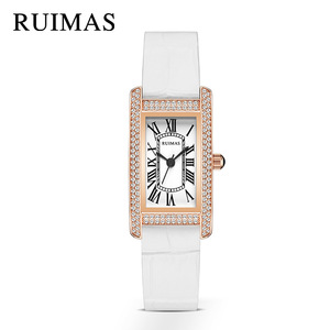 Reloj de Mujer con Incrustaciones de Diamantes de Diseño Exclusivo, Reloj de Pulsera Cuadrado Moderno, Reloj de Cuarzo Exquisito y Versátil. - Product Image 1