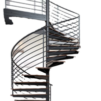 Escalier en colimaçon en acier au carbone galvanisé à chaud/peint en poudre pour extérieur/escalier en colimaçon personnalisé utilisé à l'extérieur, escaliers en fer forgé