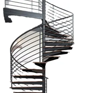 Уличная Горячая оцинкованная/спиральная лестница из углеродистой стали с порошковым покрытием/спиральная лестница на заказ, используемая уличная Кованая Железная лестница