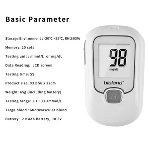 Hoher Blutzucker 10/25/50/100 Diabetes Glukose streifen Blutzucker messgerät Testkit von Bioland - Product Image 6