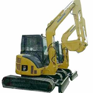 Mini-pelle Komatsu PC55 d'occasion de haute qualité Modèle japonais de 5 tonnes Prix bon marché à vendre Composant de moteur principal Fonctionnement de 6 tonnes - Product Image 1