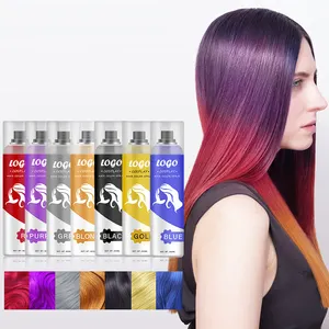 Cosplay DIY conjunto de giz temporário lavável não tóxico para meninas pentes de tintura de cabelo com logotipo personalizado spray de cor de cabelo para festas em casa