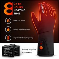 Gants chauffants imperméables à écran tactile, réglables, pour l'hiver, pour le ski et le snowboard, unisexes, 7,4 V, 3000 mAh