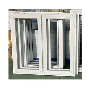 Lower price triple glazed PVC plastic hurricane impact casement windows for office building