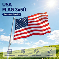 Auf Lager 3x5ft USA-Flagge 100% Polyester Amerikanische Nationalflagge für Außen- und Innendekoration US-Flagge