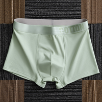 Lot de 3 boxers tricotés pour hommes en viscose et coton, taille mi-haute, respirants, antibactériens et écologiques, fabrication chinoise