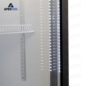 Réfrigérateur à boissons commercial en acier inoxydable à double porte, refroidissement direct, température unique - Product Image 6