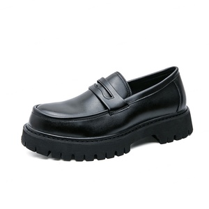Men's High Quality New Arrival Fashionable English-Style Business <b>Shoes</b>-Casual Thick-Soled Slip-On Design <b>Height</b> <b>Increasing</b> - Product Image 1