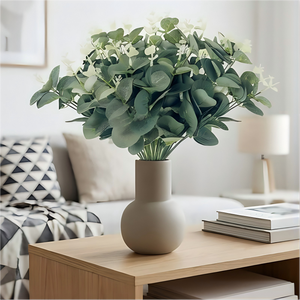 Tallos de Eucalipto de Seda de Alta Calidad para Arreglos Florales, Relleno Decorativo de Vegetación para Ramos de Flores, Hojas Artificiales al por Mayor - Product Image 1