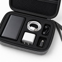 Étui de protection portable en EVA durable avec fermeture éclair pour appareil photo et batterie externe, avec insert en mousse antichoc, pour utilisation en extérieur
