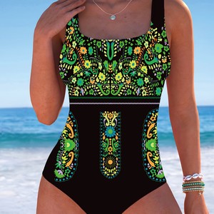 ชุดว่ายน้ำ<span class=keywords><strong>วัน</strong></span>พีซสำหรับผู้หญิงปรับแต่งได้บุฟองน้ำไร้โครงเหล็กแขนกุดพิมพ์ลายกระชับเอวชุดกีฬาฤดูร้อนสำหรับใส่ที่ชายหาด - Product Image 2