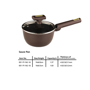 <span class=keywords><strong>Casserole</strong></span> en aluminium antiadhésive avec couvercle, poignée anti-chaleur, casseroles polyvalentes compatibles avec l'<span class=keywords><strong>induction</strong></span>, <span class=keywords><strong>sans</strong></span> <span class=keywords><strong>PFOA</strong></span> - Product Image 2