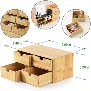 Pencil <b>box</b>, office supplies storage <b>box</b>, A4 paper document <b>box</b>, wooden <b>small</b> drawer storage <b>box</b>, multi-layer drawer desktop - Product Image 1
