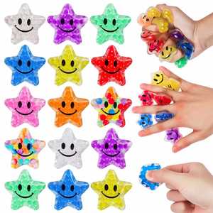 Balles anti-stress en forme d'étoile colorées, jouets sensoriels à presser et à décompresser pour enfants et adultes - Product Image 1