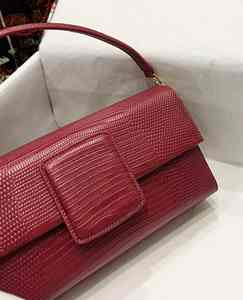 Bolsos de Mano de Cuero Vacuno con Diseño de Lagarto, Forro de Cuero Genuino Duradero, Decoración de Perlas, Bolsos de Hombro Pequeños de Lujo para Mujer - Product Image 6