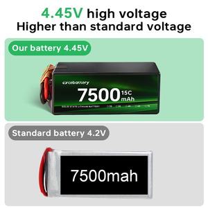 แบตเตอรี่โดรน CEBATTERY 5S 6S 7S 9S 15S 7500mah 10000mah 11000mah 4.45V แบบโซลิดสเตท ความจุสูง 7500mah-6S แบตเตอรี่โซลิดสเตท - Product Image 2