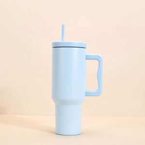 40oz Car H4.0 Handle Travel Tumbler Vacuum <b>Insulated</b> <b>Mug</b> Lid Straw Non-Slip ODM OEM Custom - Product Image 4