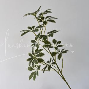 Ramas Artificiales de Schefflera HSKLZ 02, Ramo de Hojas Verdes, Decoración de Mesa Interior, Decoración para Bodas y Hogar - Product Image 4