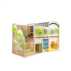 <span class=keywords><strong>Cama</strong></span> <span class=keywords><strong>litera</strong></span> infantil de madera maciza estilo cabaña para interiores con almacenamiento, Base Secreta, para apartamentos pequeños - Product Image 5