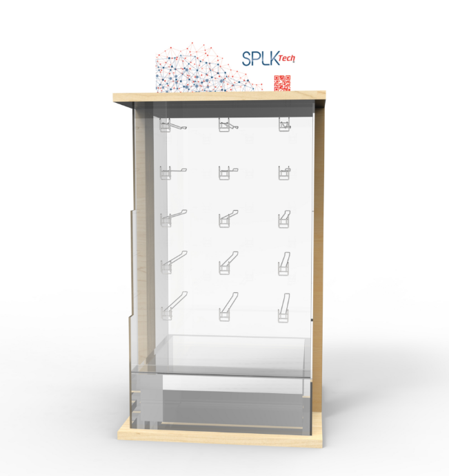 Apache Customized Modern Acrylic Storage Floor Cigarette Pack Counter Display Stand with Custom Color & Logo for Smoke Shops — view 4