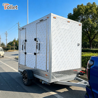 Unité de toilettes mobiles séparées homme/femme, remorque WC portable, aménagement personnalisé pour le secteur de l'ingénierie, de la construction et l'usage public extérieur
