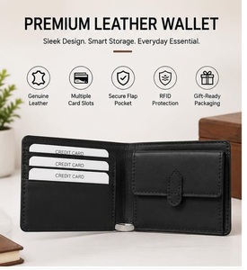 Portefeuille en cuir de vachette premium pour hommes, fabriqué en Inde, au meilleur prix - Product Image 1
