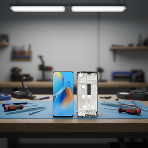 Écran LCD complet et cadre tactile pour Oppo A74 4G Noir OLED - Product Image 3