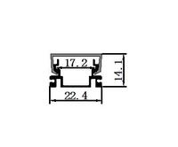 Profilé en aluminium extrudé 6063-T5 pour bandes LED, décorations, service de découpe LS-068