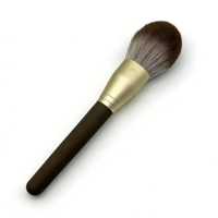 Pinceaux de maquillage de luxe en bois naturel pour le blush, pinceaux à poudre volumineux et doux