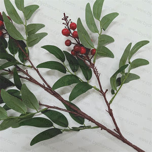 Yapay meyve kırmızı çilek bearberry kızılcık holly meyve şube yapay bitki için parti olay çiçek aranjmanı - Product Image 5
