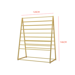 Présentoir de magasin de tissus Boutique Présentoir d'écharpe de magasin de tissus Présentoir d'écharpe fonctionnel doré - Product Image 6
