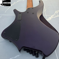Jingying 2025 Factory Wholesale High-end Purple Gradient Five-string Headless Electric Bass Guitars String Instruments