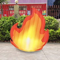 Flotteur de piscine à flamme gonflable personnalisé, coussin d'air gonflable de lit d'eau de plage extérieure, jouets gonflables de l'eau