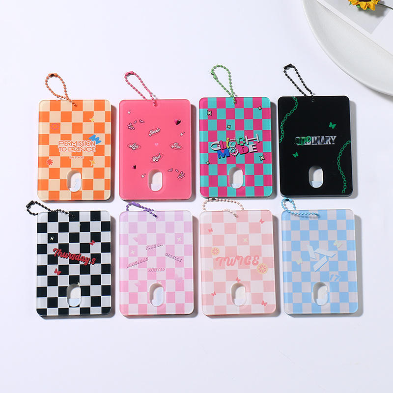 Portafoto Kpop In Acrilico Rosa - Con Portachiavi E Ciondolo A Cuore, 7.6cm, Per Foto E Carte, Regalo Carino - Foto 2