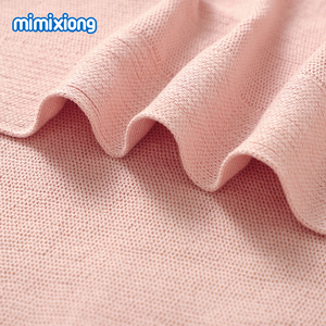 2024 mimixiong Oeko Tex trẻ sơ sinh em bé dệt kim broadside mềm mại và mỏng theo dõi bông móc bé giường chăn - Product Image 4