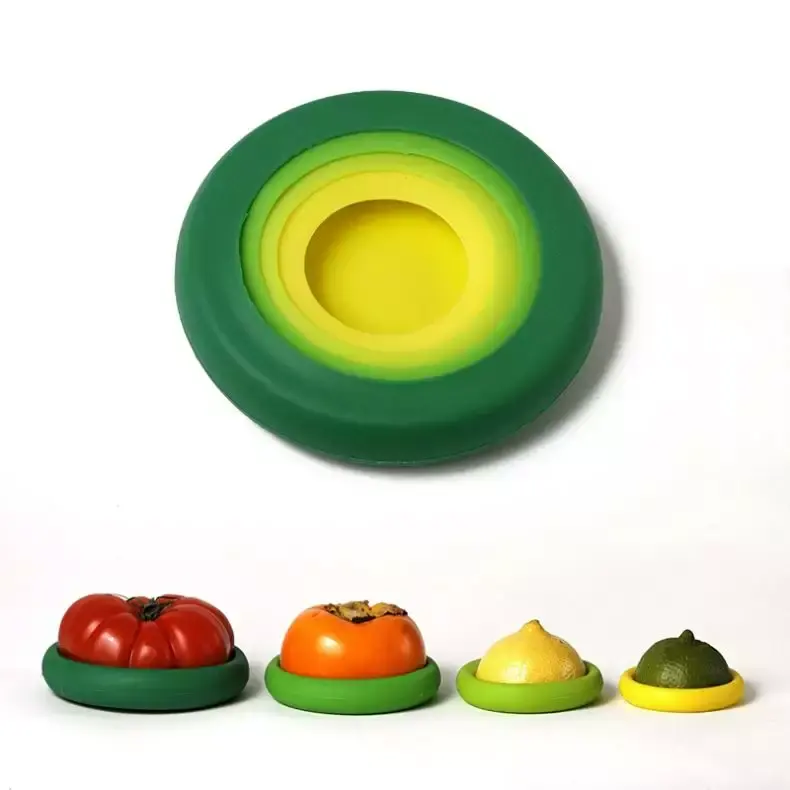 Amazon Hot Sale 4 Pcs Food Grade Food Silicone Cover Kitchen Tools Reusable Silicone Food bowl Cover