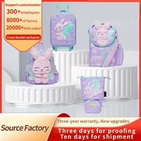 Angel Rabbit Girls Elementary School Anti-Theft Internal Frame Landscape Pattern Backpack Computer Interlayer 20-36L Ringan