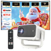 Projecteur intelligent Google TV P20GTV officiel 1080P 500 lumens ANSI Android 12 Mise au point automatique 2 Go 8 Go WiFi 6 BT5.4 FHD 4K Vidéo intégrée