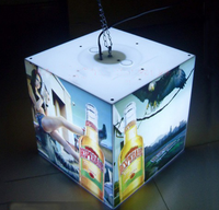 La boîte à lumière LED étanche du cube acrylique Cabu peut être suspendue au plafond pour la décoration et la publicité